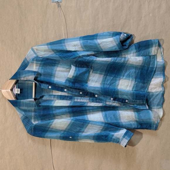 Sheer women 3/4 sleeve blouse - Picture 1 of 4